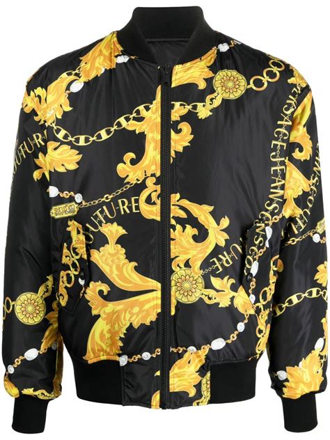 versace jeans reversible jacket white|Versace jacket price.